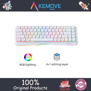 Other Kemove K68 คีย์บอร์ดเกมไร้สาย บลูทูธ 2.4GHz ไฟ RGB ตั้งโปรแกรมได้ 68 คีย์