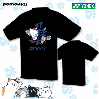 เสื้อยืดแขนสั้น ลายทีม New Yonex Sports Quick Dried Jersey HELLOKITTY สําหรับผู้ชาย และผู้หญิง 2023