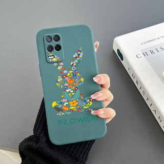 เคสโทรศัพท์มือถือ Tpu ขอบตรง ลายกระต่าย สําหรับ realme 8 4G 8PRO 4G 8i 9i 9pro 9 4G