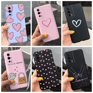 เคสโทรศัพท์มือถือ ซิลิโคนนิ่ม กันกระแทก ลายหัวใจน่ารัก สําหรับ Xiaomi Poco F5 X5 Pro 5G PocoF5 PocoX5 Pro 2023