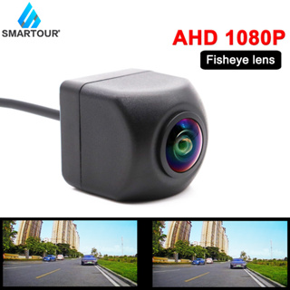 Smartour กล้องมองหลังรถยนต์ 2K AHD 1080P 170 สีดํา° เลนส์ฟิชอาย HD มองเห็นที่มืด กันน้ํา แบบสากล