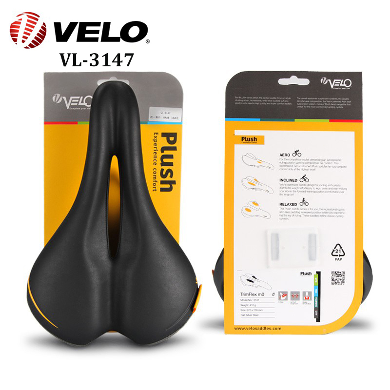 Velo 3147 อานเบาะนั่ง แบบนิ่ม นั่งสบาย สําหรับจักรยานเสือภูเขา