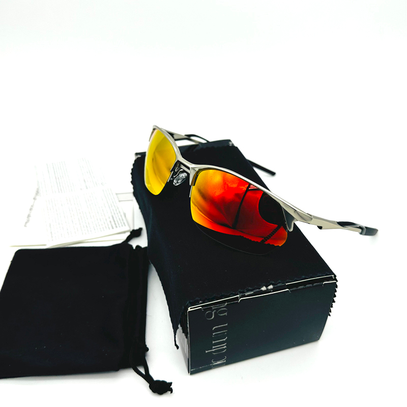 Uv400 ผู้ชาย ผู้หญิง กีฬาแฟชั่นขี่จักรยาน ขับรถ วิ่ง ตกปลาเย็นแว่นตากันแดดโลหะ จักรยานเสือหมอบ จักรยานแว่นตาเดินทางเฉดสีสเปคตา MTB