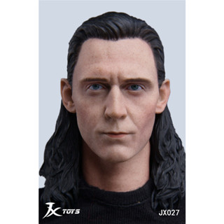 Jxtoys-027 หัวแกะสลัก PVC 1/6 Avengers Loki Tom Hiddleston สําหรับผู้ชาย