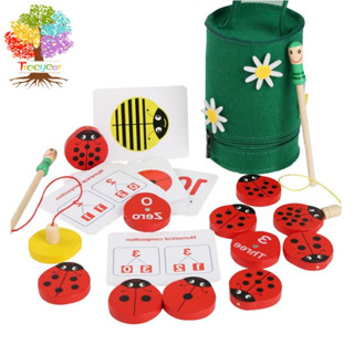 Treeyear Counting Ladybugs - Montessori ของเล่นเสริมการเรียนรู้คณิตศาสตร์ สําหรับเด็กวัยหัดเดิน