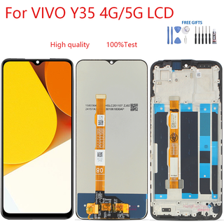 อะไหล่หน้าจอสัมผัสดิจิทัล LCD แบบเปลี่ยน สําหรับ VIVO Y35 4G VIVO Y35 5G