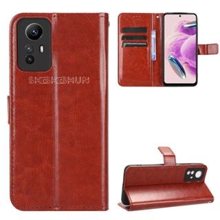 เคสโทรศัพท์มือถือหนัง ฝาพับ พร้อมช่องใส่บัตร สําหรับ Xiaomi Redmi Note 12S Note12S