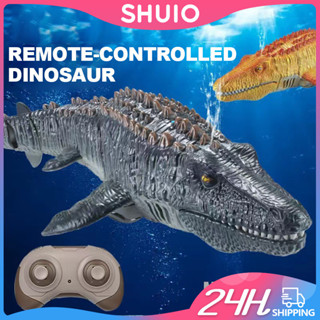 Shuio 2.4G รีโมทคอนโทรลไร้สาย รูปไดโนเสาร์ ฉลาม ชิงช้า ของเล่นสําหรับเด็กผู้ชาย