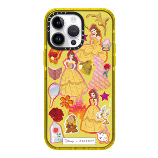 Original glitter CASE.TIFY Princess Belle Phone Case for iphone 14 14pro 14promax 12 12ProMax 13promax 13 case High-end shockproof hard case Cute pattern iPhone 11 case Belle princess Official New Design Style Yellow Orange