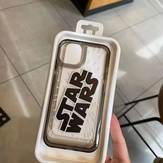 เคสโทรศัพท์มือถือแบบใส กันกระแทก ลาย Star Wars สีดํา สําหรับ iphone11 12 13 14 promax x xs xr i7 i8 puls