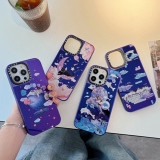 เคสโทรศัพท์มือถือกระจก ชุบไฟฟ้า ลายแมวดาวเคราะห์ CT สีม่วง สําหรับ Iphone 11 14 13 12 11