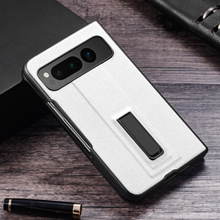 เคสโทรศัพท์มือถือหนัง PU แข็ง ฝาพับ กันกระแทก พร้อมขาตั้งโลหะ สําหรับ Google Pixel