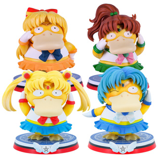 โมเดลฟิกเกอร์ PVC อนิเมะ Pokemon Psyduck Sailor Moon Tsukino Usagi Mizuno Ami Kino Makoto Hino Rei 4 แบบ ของเล่นสําหรับเด็ก