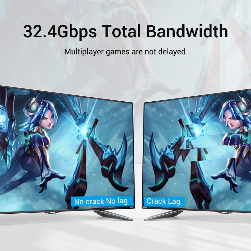 Vention Displayport สายเคเบิ้ล DP 1.4 ไนลอนถัก ตัวผู้ เป็น ตัวผู้ 4K 144Hz 8K สําหรับแล็ปท็อป PC TV เกมมิ่ง