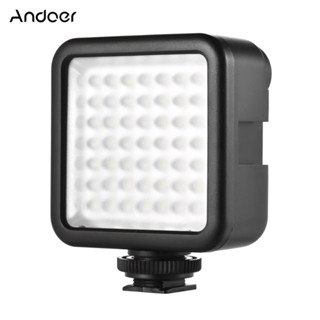 Andoer W49 กล้องเชื่อมต่อมินิขนาดกะทัดรัดกล้องไฟ LED Dimmable Lighti