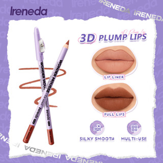 Ireneda ลิปไลเนอร์ เนื้อแมตต์กํามะหยี่ 3D ติดทนนาน อเนกประสงค์