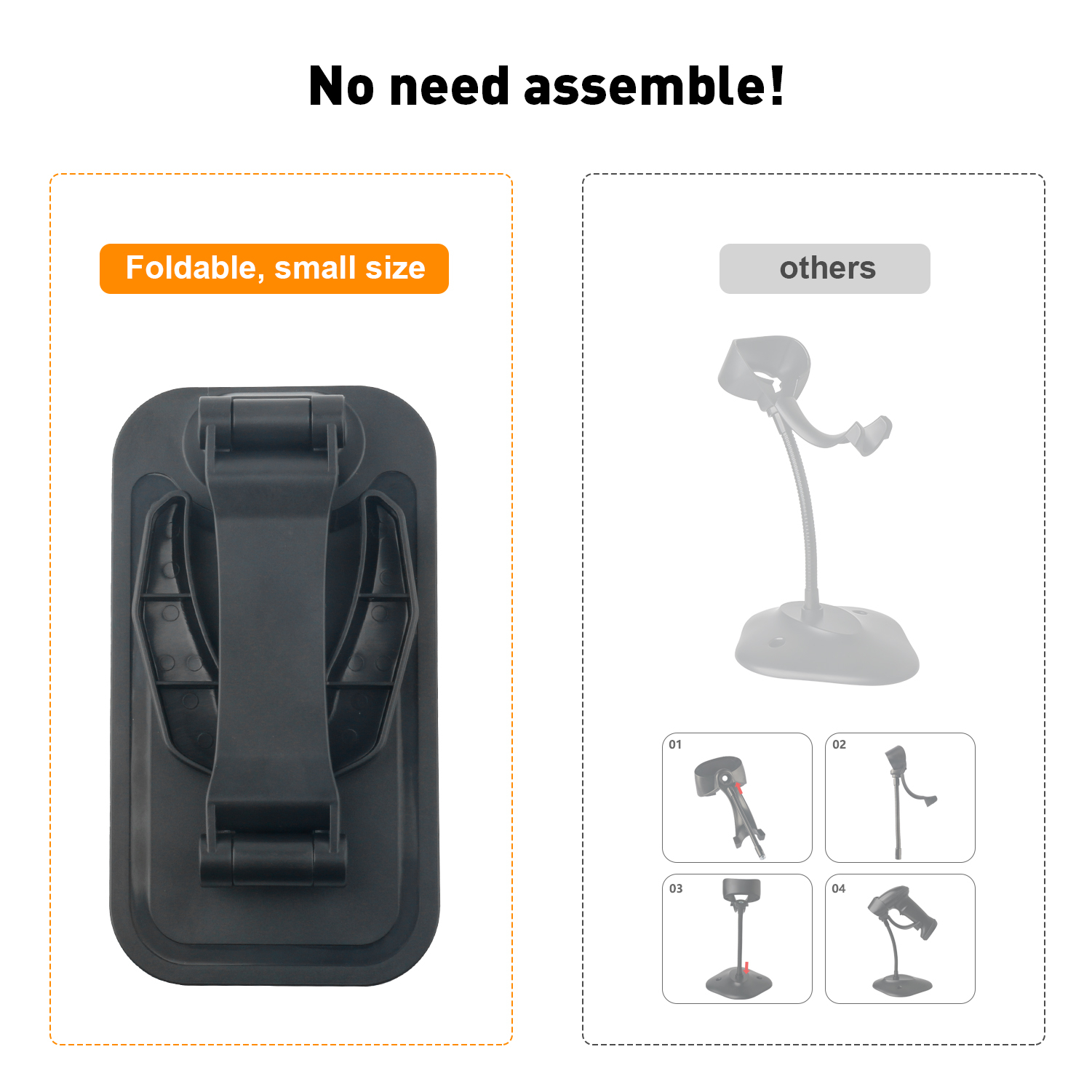 ที่วางเครื่องสแกนบาร์โค้ด universal เครื่องยิงบาร์โค้ด ผู้ถือ barcode reader base supports scanner stand - รูปที่ 4
