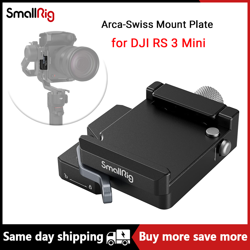 SmallRig Mount Plate สําหรับ Arca-Swiss, สําหรับ DJI RS 3 Mini 4195 และขยายแขนแนวตั้งสําหรับ DJI RS 