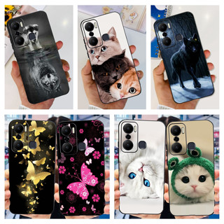 เคสโทรศัพท์มือถือแบบนิ่ม ลายผีเสื้อ หมาป่า แมวน่ารัก สําหรับ Infinix Hot 20 Play X6825 Hot 20i X665C Hot 20 4G X6826