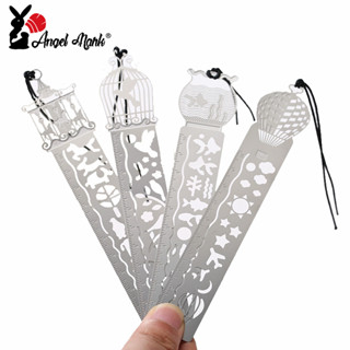 Angel Mark 3 in 1 ไม้บรรทัดสเตนเลส ที่คั่นหนังสือกลวง ลายฉลุ…