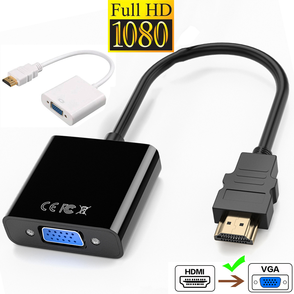 อะแดปเตอร์แปลงสายเคเบิลดิจิทัล HDMI เป็น VGA 1080P สําหรับ Xbox PS4 PC แล็ปท็อป กล่องทีวี เป็นโปรเจคเตอร์ HDTV