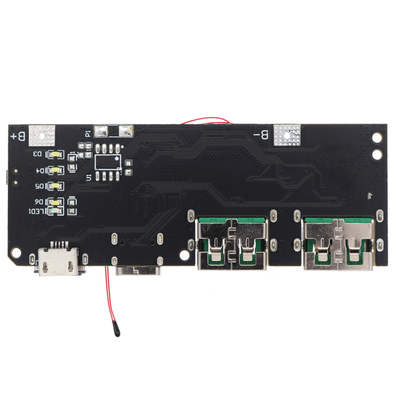 Qc4.0 QC3.0 โมดูลพาวเวอร์แบงก์ USB คู่ 5V 4.5A 22.5W Micro Type-C USB 18650 ป้องกันอุณหภูมิ วงจร - รูปที่ 2