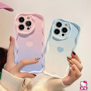 เคสโทรศัพท์มือถือแบบนิ่ม ขอบโค้ง ไล่โทนสี ลายหัวใจ 3D สําหรับ Vivo Y36 Y22 Y21A Y15 Y12 Y17 Y35 Y31 Y30 Y21 Y22s Y15s Y21s Y12i Y91 Y33s Y02 Y15A Y91C Y16 Y50 Y20i Y12s Y51 Y20 Y20s Y11