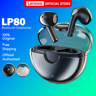 Lenovo LP80 หูฟังบลูทูธไร้สาย เสียงเพลง Hd บลูทูธ 5.0 TWS พร้อมเสียงเพลงและโทรโทรศัพท์ เสียงเบส หูฟังไร้สาย bluetooth 5.0 หูฟังบลูทูธมีไมค์