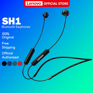 Lenovo SH1 หูฟังบลูทูธ Ipx5 แบตเตอรี่ยาว หูฟัง Sports เสียงเบส Neckband Bluetooth 5.0 TWS