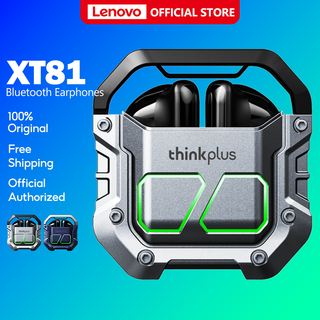 Lenovo XT81 หูฟังเกมมิ่ง Low latency TWS หูฟังไร้สาย หูฟังบลูทูธมีไมค์ Bluetooth 5.3 หูฟัง Earphone หูฟังเล่นเกม หูฟังเล่นเกมส์ Gaming With Mic True Wireless Headset Handfree Earbuds Audio