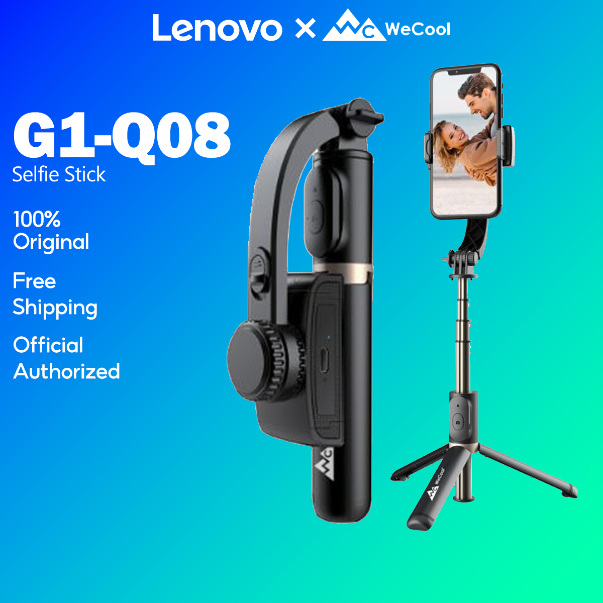 Wecool G1 ไร ้ สายบลูทูธ Selfie Stick พร ้ อม Gopro และระยะไกลขยายขาตั ้ งกล ้ อง 360 หมุนอัตโนมัติสมดุลอัตโนมัติสําหรับ Vlog และ Anti เขย ่ าสําหรับวิดีโอสดสําหรับโทรศัพท ์