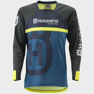 Husqvarna เสื้อยืดแขนยาว แบบแห้งเร็ว สําหรับขี่จักรยานยนต์