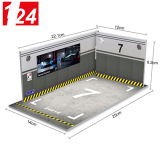 โมเดลฉากจอดรถยนต์ 1/24 Diorama แบบประกอบเอง