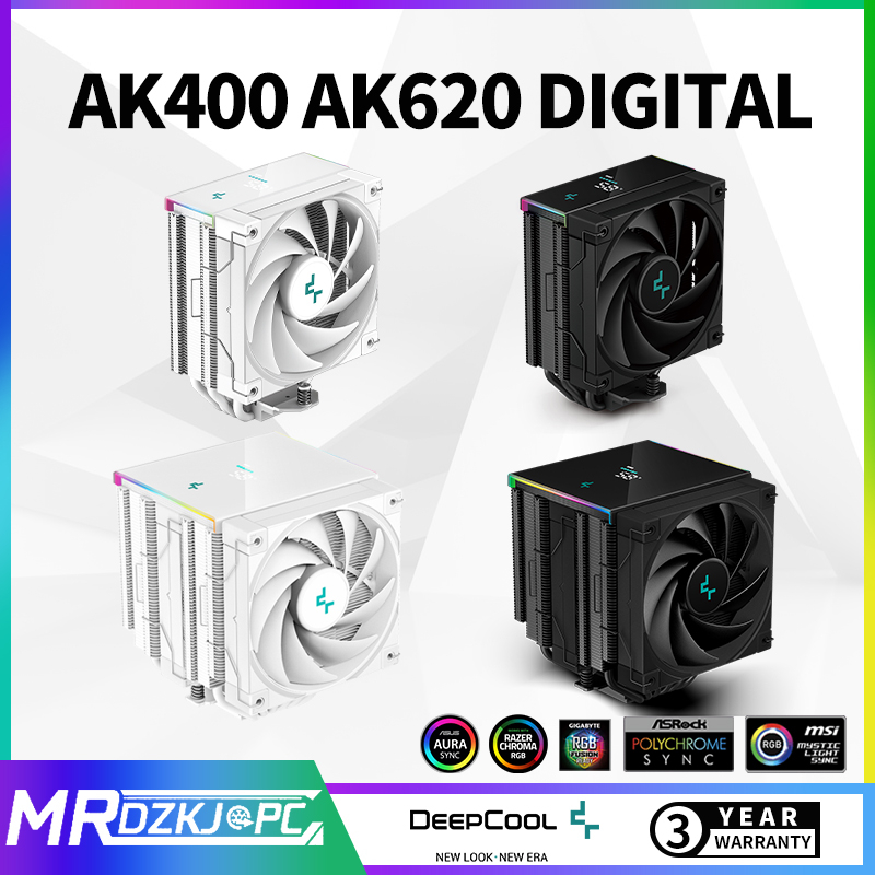 Deepcool AK620 พัดลมระบายความร้อน CPU ดิจิทัล 6 ท่อ FDB 120 มม. AK400 สีขาว สําหรับ Intel LGA1700 LG