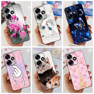 เคสโทรศัพท์มือถือ ซิลิโคนนุ่ม ลายผีเสื้อ แมว ดอกไม้ แฟชั่น สําหรับ Infinix Hot 30 X6831 Hot 30 Play NFC X6835B Hot30 30Play 4G