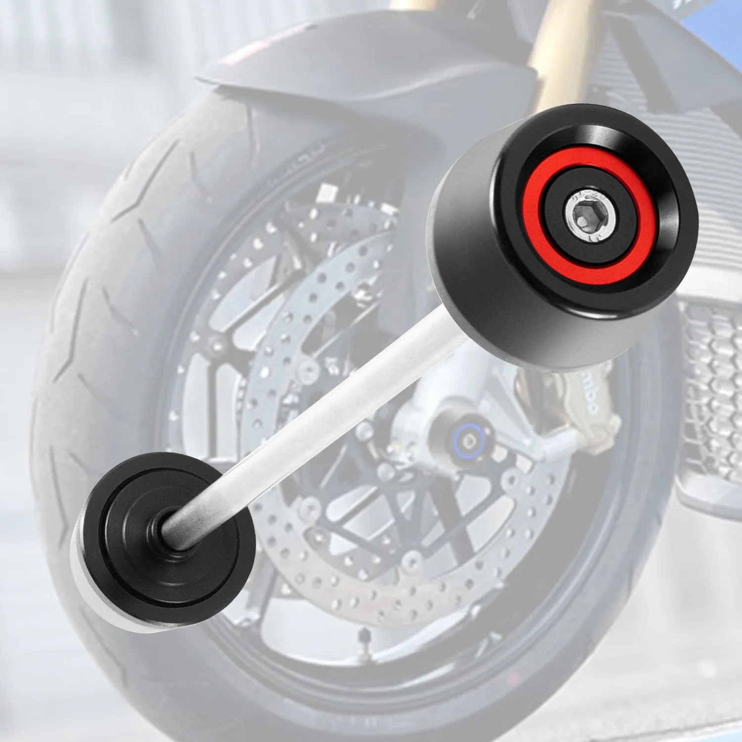 สําหรับ Ducati SBK 848EVO Streetfighter 848 Multistrada 950 รถจักรยานยนต์เพลาหน้าส้อม Crash Sliders 