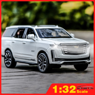 Klt โมเดลรถยนต์ สเกล 1/32 Cadillac Escalade SUV โลหะ ของเล่นสําหรับเด็ก