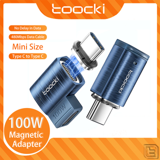 Toocki อะแดปเตอร์เชื่อมต่อแม่เหล็ก 100W Usb Type C Male To Usb C Female สําหรับโทรศัพท์มือถือ แล็ปท็อป แท็บเล็ต