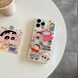 เคสโทรศัพท์มือถือ ลายการ์ตูนชินจังน่ารัก สําหรับ iPhone 14 13 12 11 Pro Max