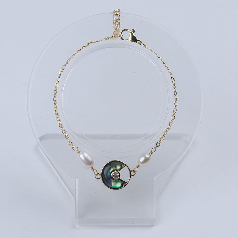 สร้อยข้อมือมุกน้ําจืดธรรมชาติ แฮนด์เมด - รูปที่ 5