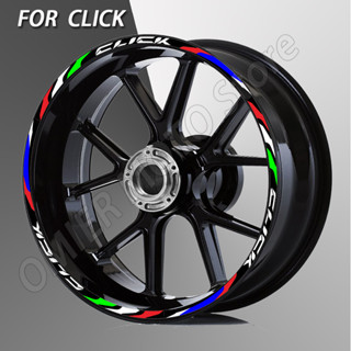 สติกเกอร์สะท้อนแสง 14 นิ้ว สําหรับติดตกแต่งล้อรถจักรยานยนต์ HONDA CLICK 160 125i 125 150 150i 1 ชุด