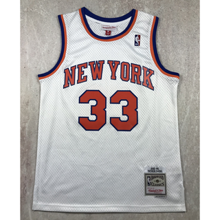 hot pressed nba New York Nicks No. 33 Ewing retro white basketball jersey