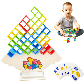 Tetra Tower Balance เกมบล็อกตัวต่อ พร้อมการ์ดบล็อก 22 ชิ้น ผู้เล่น 2 คน และเกมกระดาน สําหรับเด็ก และผู้ใหญ่ เหมาะกับงานปาร์ตี้ และการเดินทาง