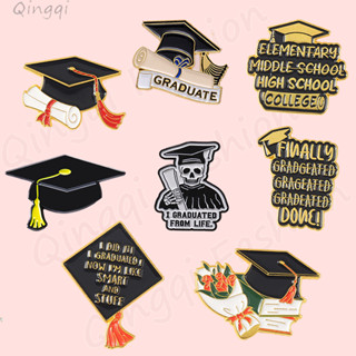 Congratulations Graduation Enamel Pin Creative Bachelor Hat Brooch Badges Lapel Pin Graduate Badge Jewelry Gift for Friends Student