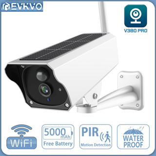 Evkvo กล้องวงจรปิด CCTV 10X ZOOM IP67 พลังงานแสงอาทิตย์ 5MP IP ซิมการ์ด 4G กันน้ํา สองทาง PIR V380 PRO