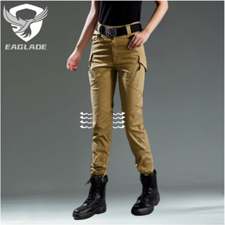 Eaglade กางเกงคาร์โก้ยุทธวิธี สําหรับผู้ชาย ผู้หญิง IX9 สีน้…