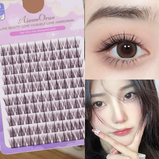 【ส่งฟรีกาว】AIMEEORAN ขนตาปลอม หนาธรรมชาติ 10 ชิ้น