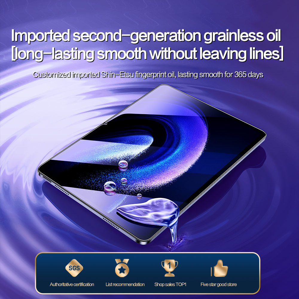 SmartDevil ฟิล์มกระจกนิรภัยกันรอยหน้าจอ HD แบบเต็มจอ สําหรับ Xiaomi Pad ...
