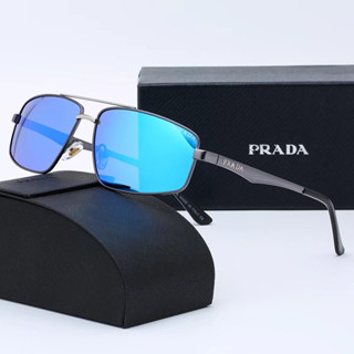 PRADA แว่นตากันแดด เลนส์โพลาไรซ์ ป้องกันรังสียูวี 400 เหมาะกับการขับขี่ สไตล์ยุโรป และอเมริกา แฟชั่นคลาสสิก สําหรับผู้ชาย และผู้หญิง