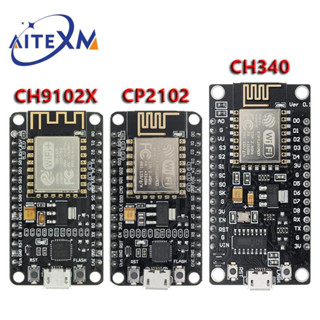 โมดูลไร้สาย CH340 / CP2102 Nodemcu V3 Nodemcu V2 Lua Wifi กับเสาอากาศ Esp8266 Esp-12E ESP-12F